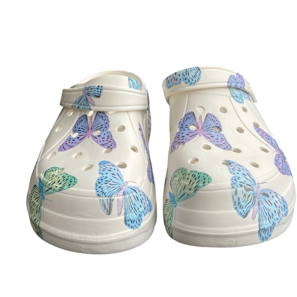 Clogs Woman Butterfly 2 inch platform EVA material NEW - Picture 3 of 6
